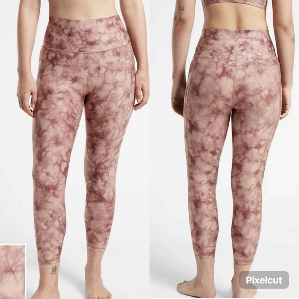 Athleta Salutation Stash II 7/8 Pocket Tight Palermo Riptide Leggings Size Small